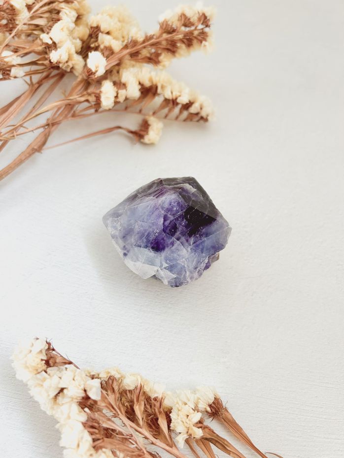 punta grezza in Fluorite Blu